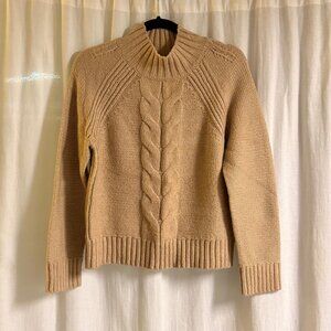 Tommy Hilfiger Cable Knit Sweater Medium Chunky Neutral